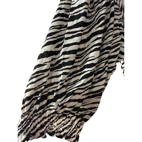 Anthropologie Faithfull The Brand Zebra Print Midi Dress Size L, Pre-Own EUC - Picture 4 of 6